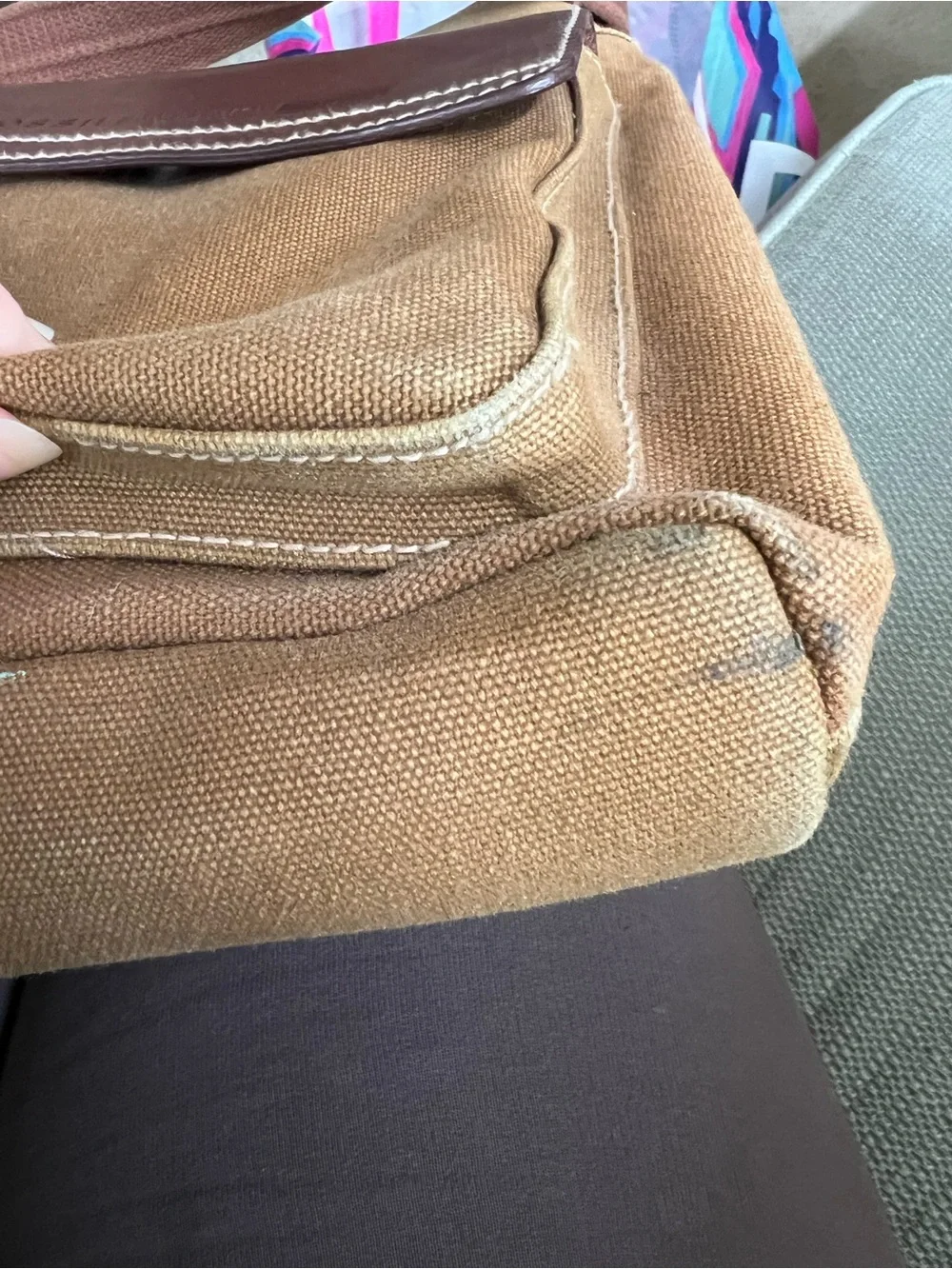 Fossil Expedition Unisex Canvas Leather Utility Crossbody Messenger Bag